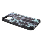 EIDERWOOD iPhone 12 Mini Camouflage Håndværker Bagside Cover m. Kickstand - Turkis / Sort