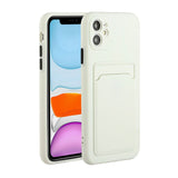 EIDERWOOD - iPhone 12 Mini - Fleksibelt Plastik Cover m. Kortholder - Hvid