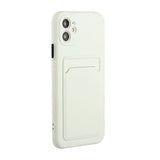 EIDERWOOD - iPhone 12 Mini - Fleksibelt Plastik Cover m. Kortholder - Hvid