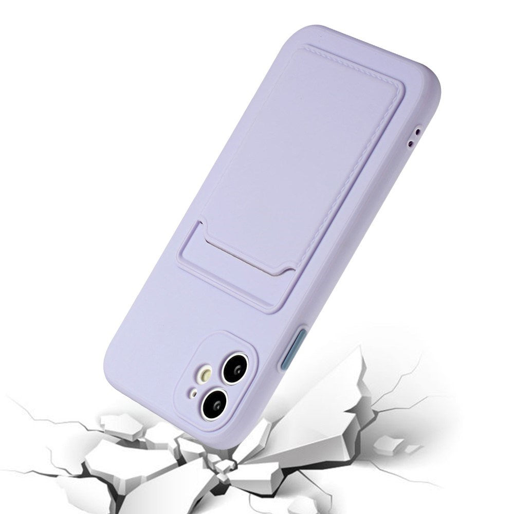 EIDERWOOD - iPhone 12 Mini - Fleksibelt Plastik Cover m. Kortholder - Lilla