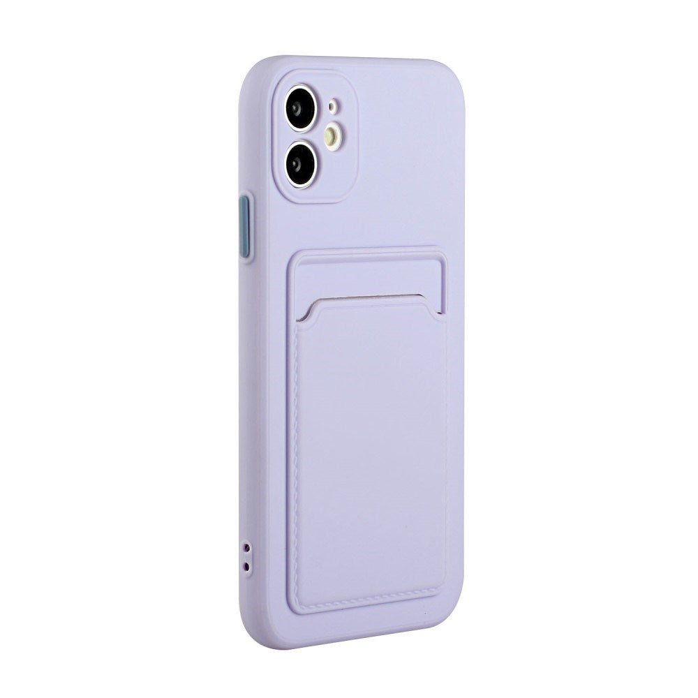 EIDERWOOD - iPhone 12 Mini - Fleksibelt Plastik Cover m. Kortholder - Lilla