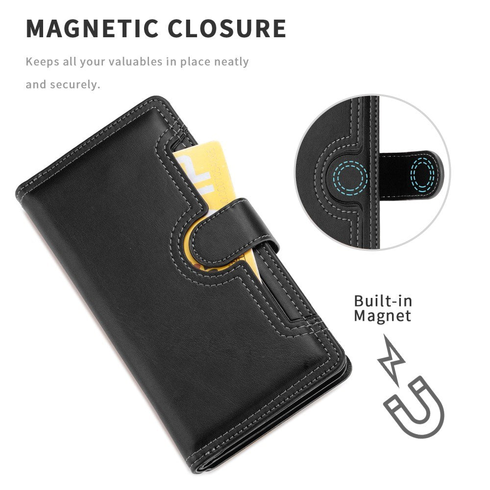EIDERWOOD iPhone 13 Flip Case m. Kortholder & Strop - Sort