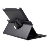 iPad 4 / 3 / 2 - EIDERWOOD Kunstlæder Flip Cover m. Elastik & Roterbar Funktion - Sort