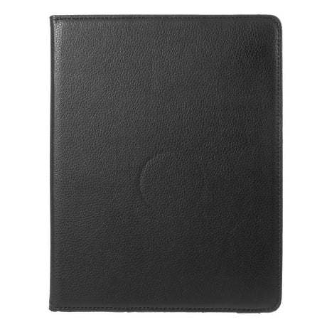 iPad 4 / 3 / 2 - EIDERWOOD Kunstlæder Flip Cover m. Elastik & Roterbar Funktion - Sort