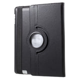 iPad 4 / 3 / 2 - EIDERWOOD Kunstlæder Flip Cover m. Elastik & Roterbar Funktion - Sort