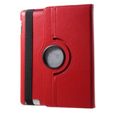 iPad 4 / 3 / 2 - EIDERWOOD Kunstlæder Flip Cover m. Elastik & Roterbar Funktion - Rød
