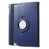 iPad 4 / 3 / 2 - EIDERWOOD Kunstlæder Flip Cover m. Elastik & Roterbar Funktion - Blå