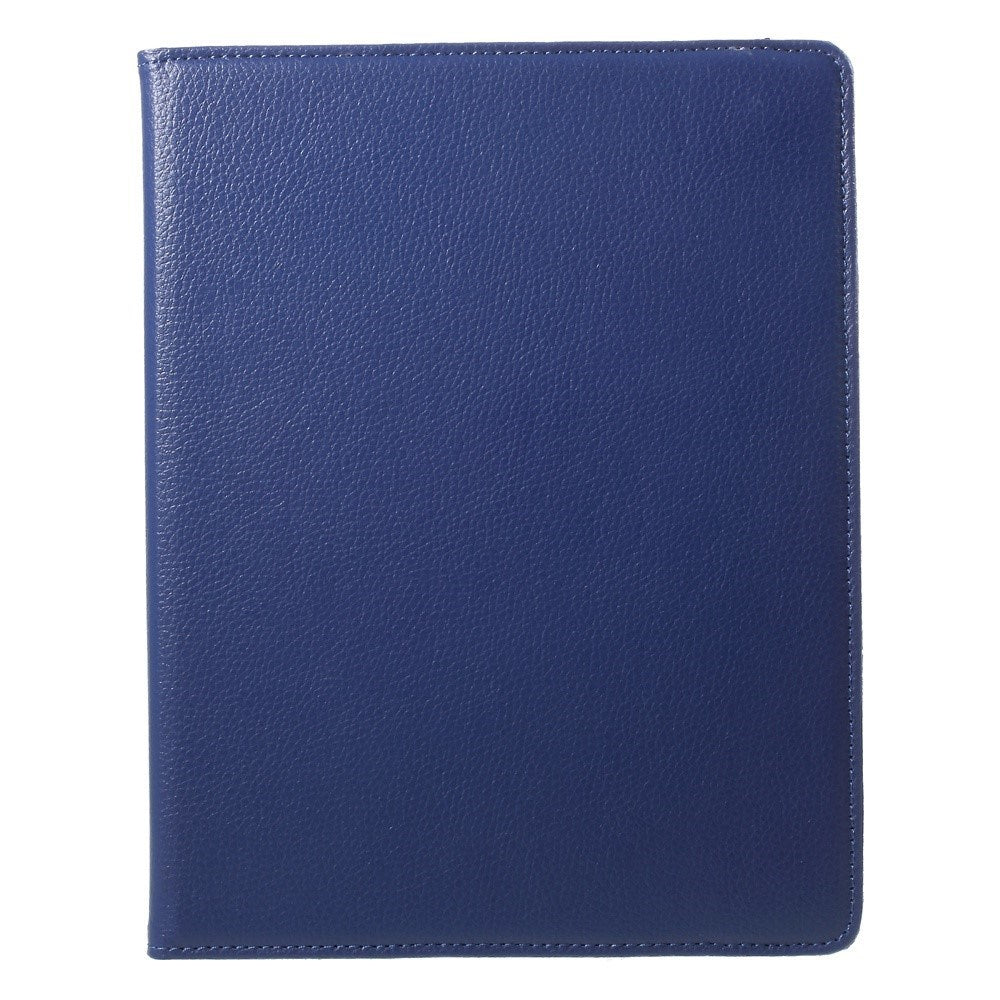 iPad 4 / 3 / 2 - EIDERWOOD Kunstlæder Flip Cover m. Elastik & Roterbar Funktion - Blå