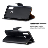 EIDERWOOD Samsung Galaxy A20s Kunstlæder Mobil Cover m. Pung & Ståfunktion - Sort