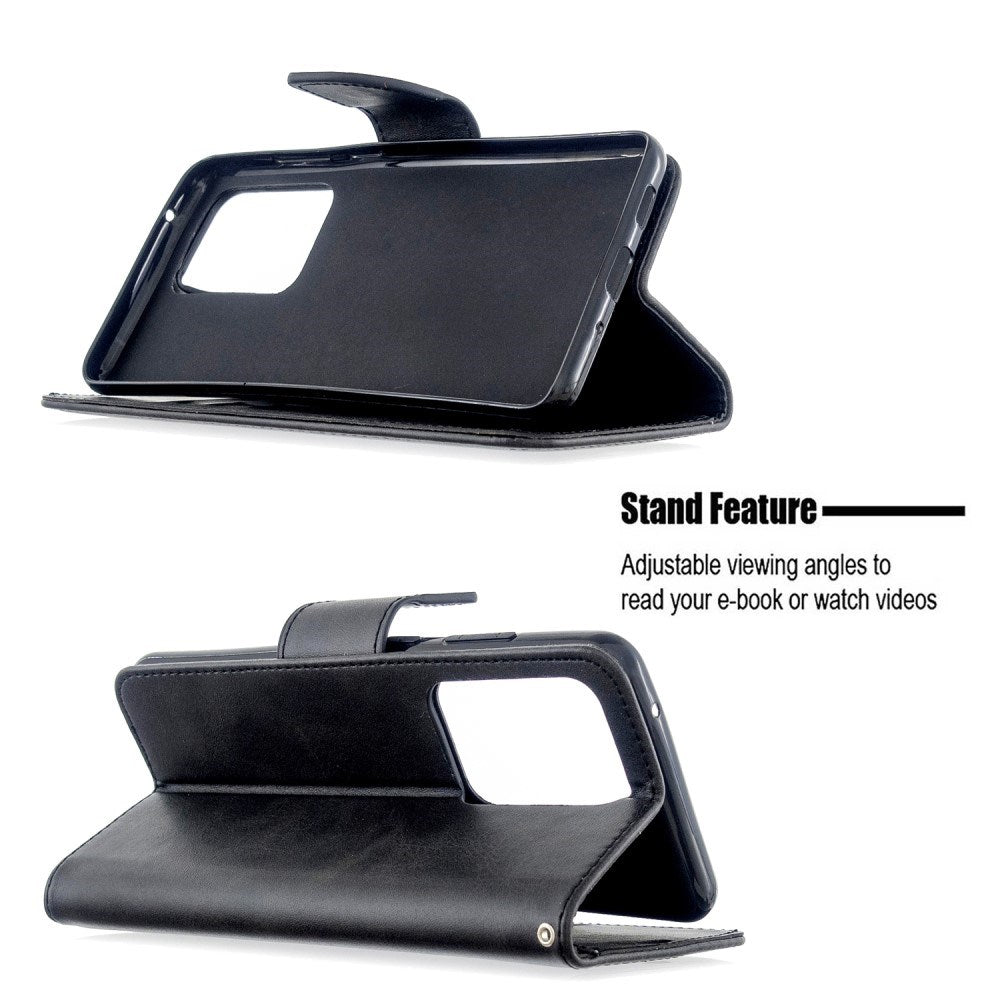 EIDERWOOD Samsung Galaxy S20 Ultra Kunstlæder Mobil Cover m. Pung & Ståfunktion - Sort