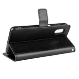 Samsung Galaxy Xcover Pro - EIDERWOOD Kunstlæder Flip Cover m. Strop - Sort