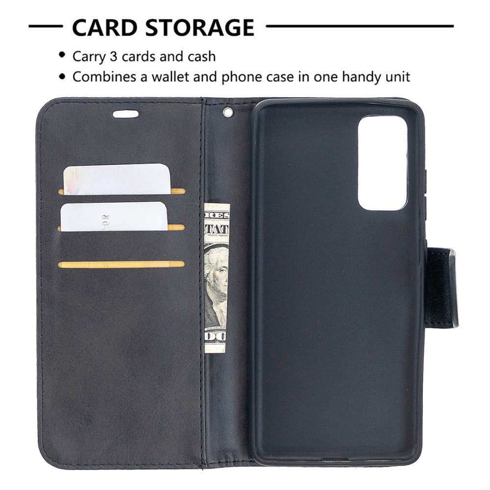 EIDERWOOD Samsung Galaxy S20 FE / S20 FE (5G) Kunstlæder Mobil Cover m. Pung & Ståfunktion - Sort