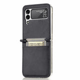 Samsung Galaxy Z Flip3 (5G) - EIDERWOOD Kunstlæder Cover - Kortholder - Sort