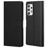 EIDERWOOD Samsung Galaxy A23 / A23 (5G) Kunstlæder Mobil Cover m. Pung & Ståfunktion - Sort