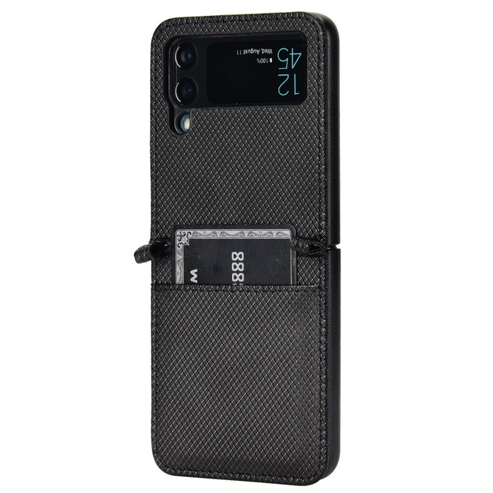 Samsung Galaxy Z Flip3 (5G) - EIDERWOOD Kunstlæder Cover m. Kortholder - Sort
