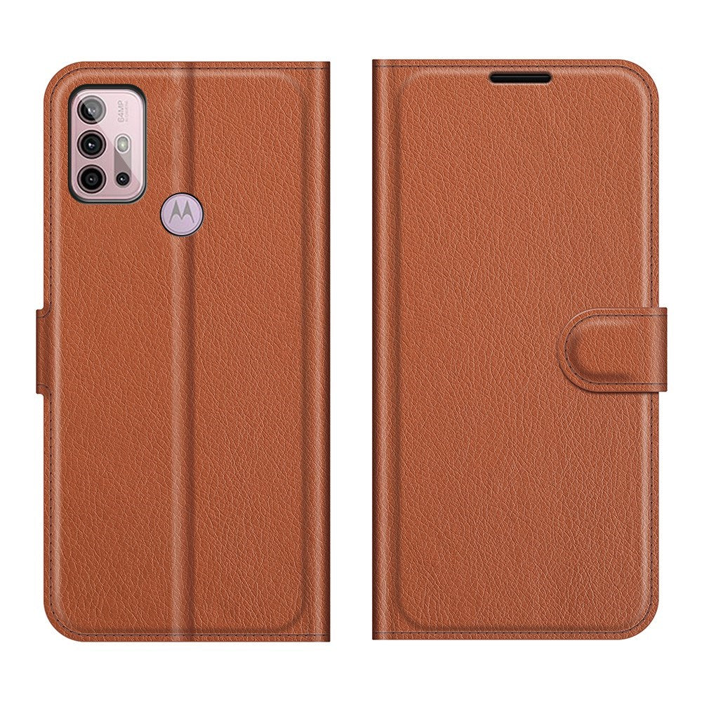 EIDERWOOD Motorola Moto G10 / G20 / G30 - Kunstlæder Flip Cover m. Kortholder & Stander - Brun