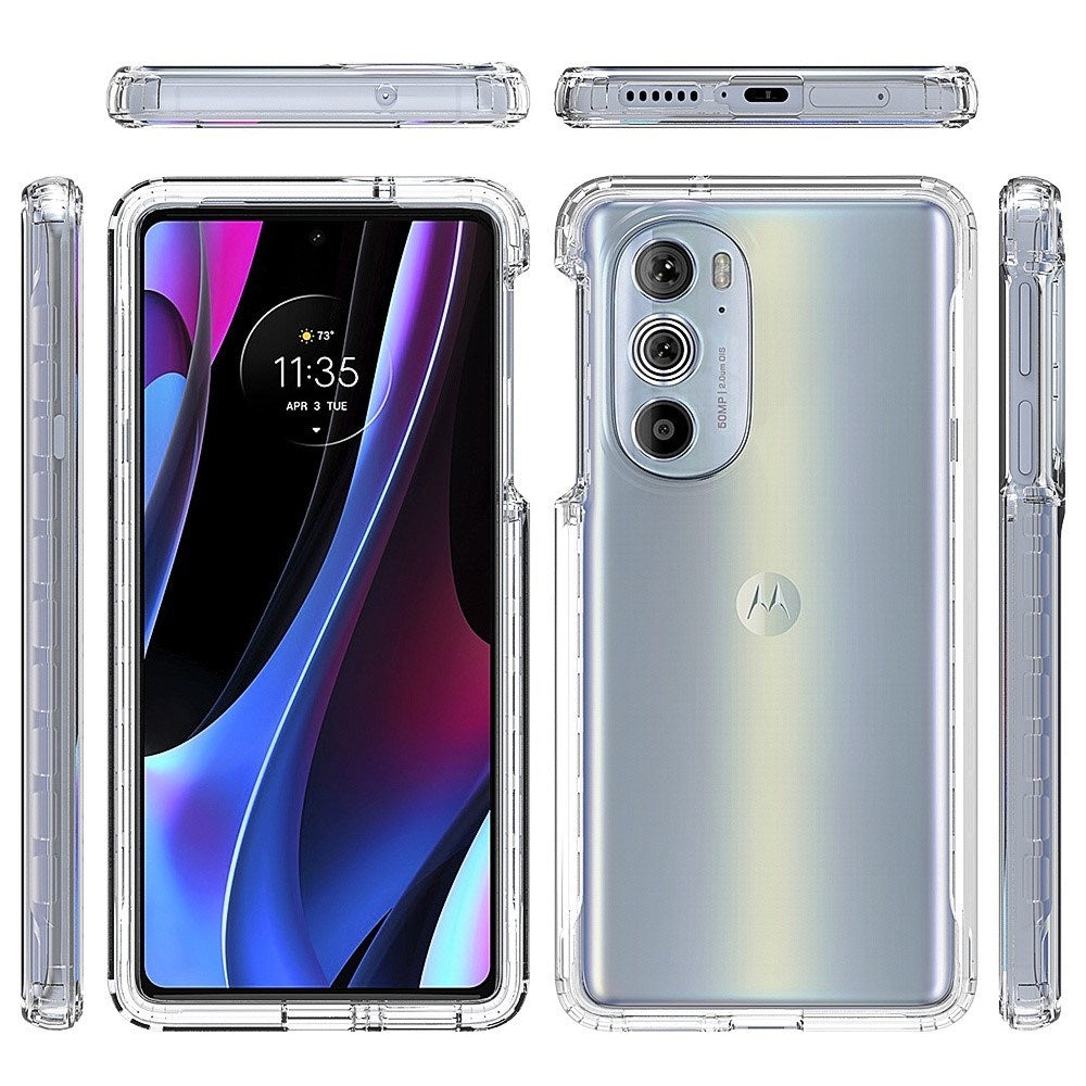 EIDERWOOD Motorola Edge 30 Pro 2-in-1 Stødabsorberende Plastik Mobil Cover - Gennemsigtig