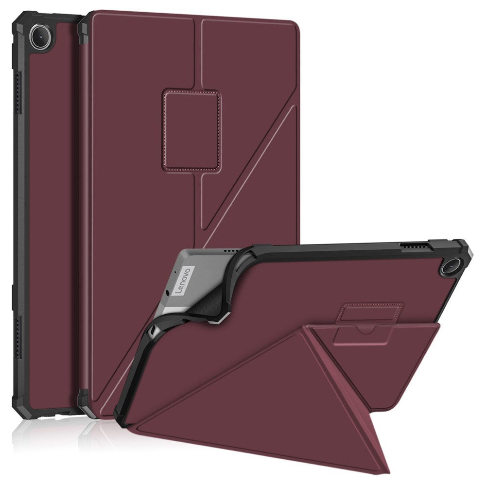 Lenovo Tab M10 (3. Gen) 10.1" (TB-328F/TB-328X) Fleksibelt Origami Flip Cover -Rød