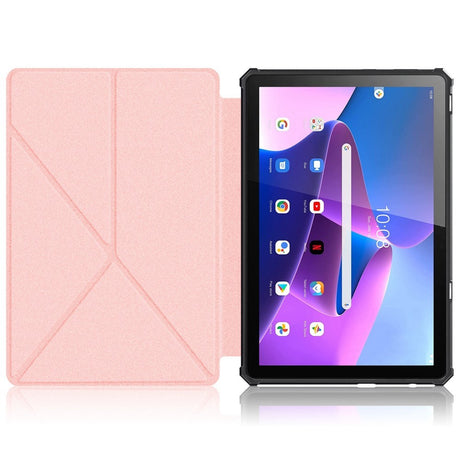 Lenovo Tab M10 (3. Gen) 10.1" (TB-328F/TB-328X) Fleksibelt Origami Flip Cover - Lyserød