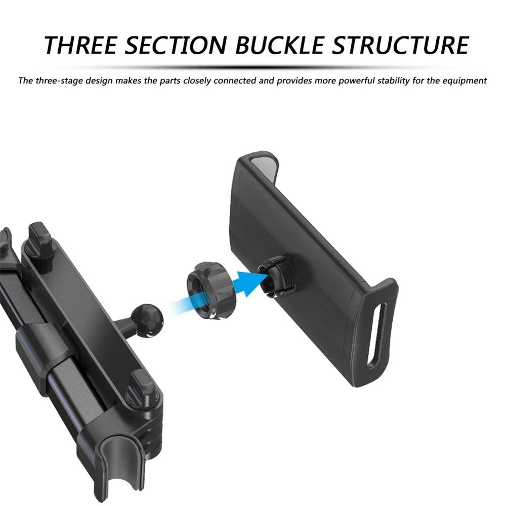 Backseat Car Mount Til Bilens Nakkestøtte - Max Mobil: 195mm x 100mm - Rød