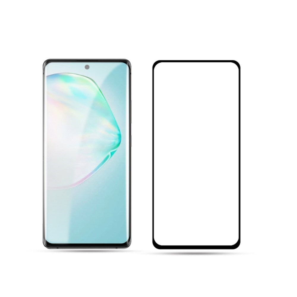 Samsung Galaxy S10 Lite - Hærdet Skærmbeskyttelsesglas - Gennemsigtig / Sort