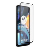 Motorola Moto G22 - Hærdet Skærmbeskyttelsesglas - Full Fit - Gennemsigtig / Sort