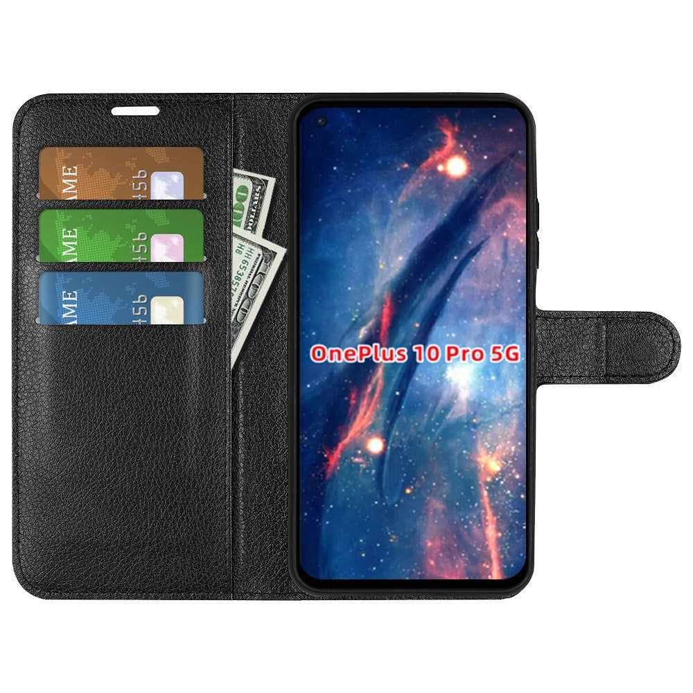 EIDERWOOD - OnePlus 10 Pro - Kunstlæder Flip Cover m. Kortholder & Ståfunktion - Sort