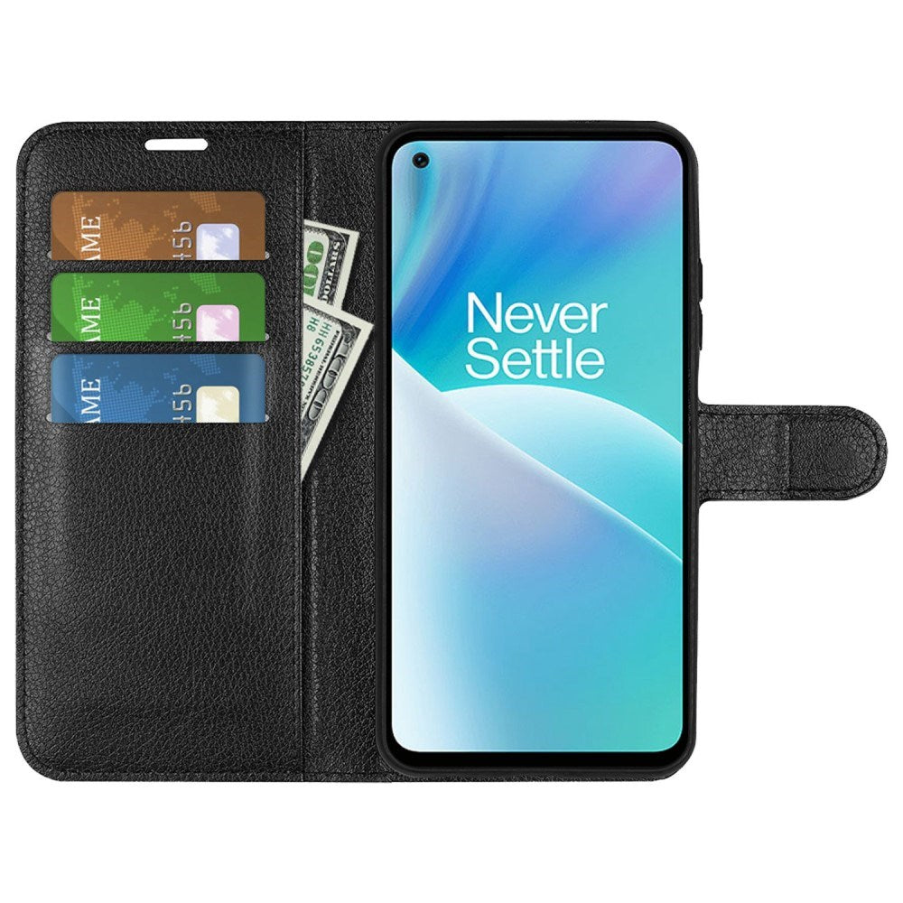 EIDERWOOD - OnePlus Nord 2T (5G) - Kunstlæder Flip Cover m. Kortholder & Ståfunktion - Sort