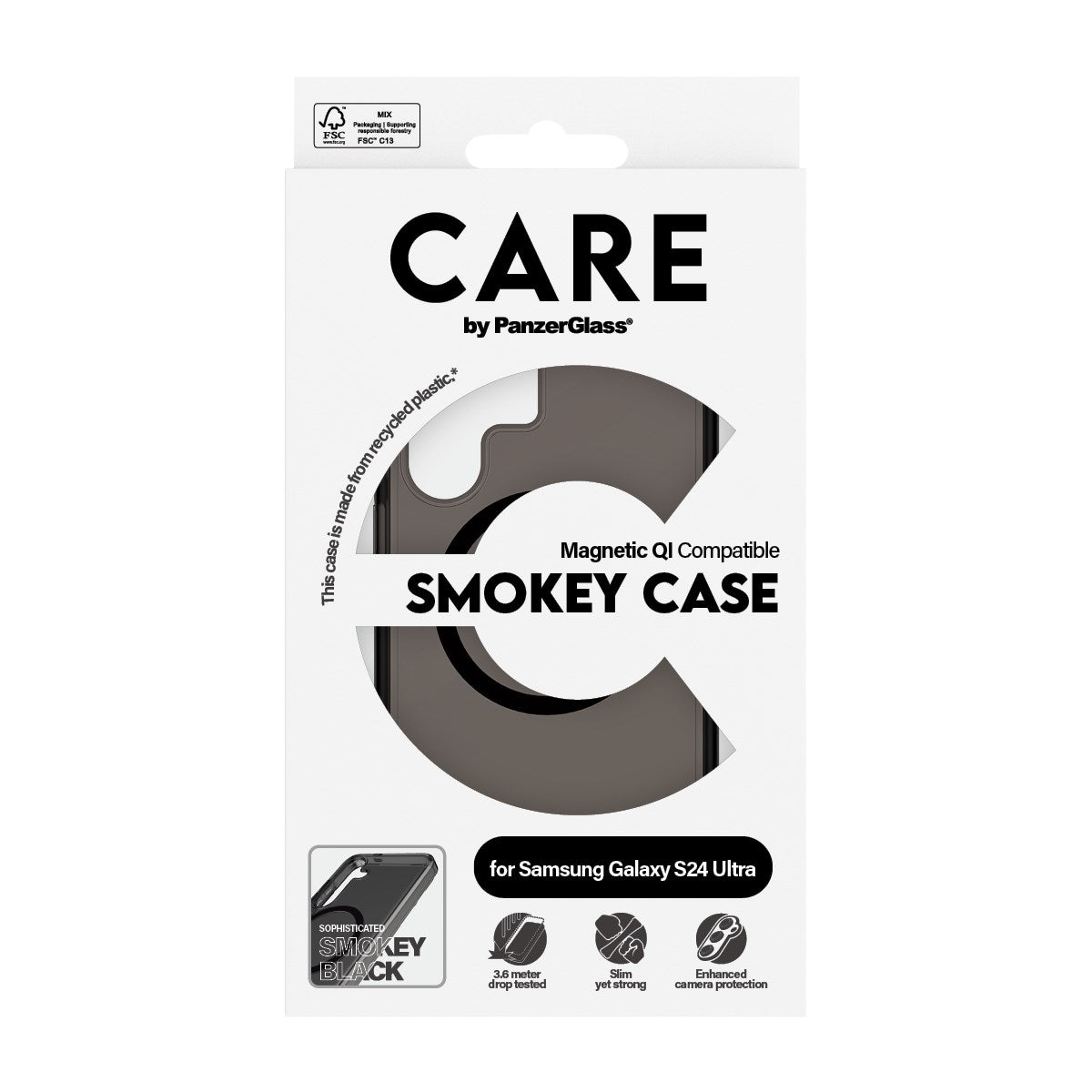 Samsung Galaxy S24 Ultra CARE by PanzerGlass FLAGSHIP Urban Combat Case - MagSafe Kompatibel - Smokey / Black