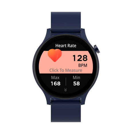 Denver SWC-338 Bluetooth Smartwatch med Sundhedssporing og Stemmekontrol - Mørkeblå