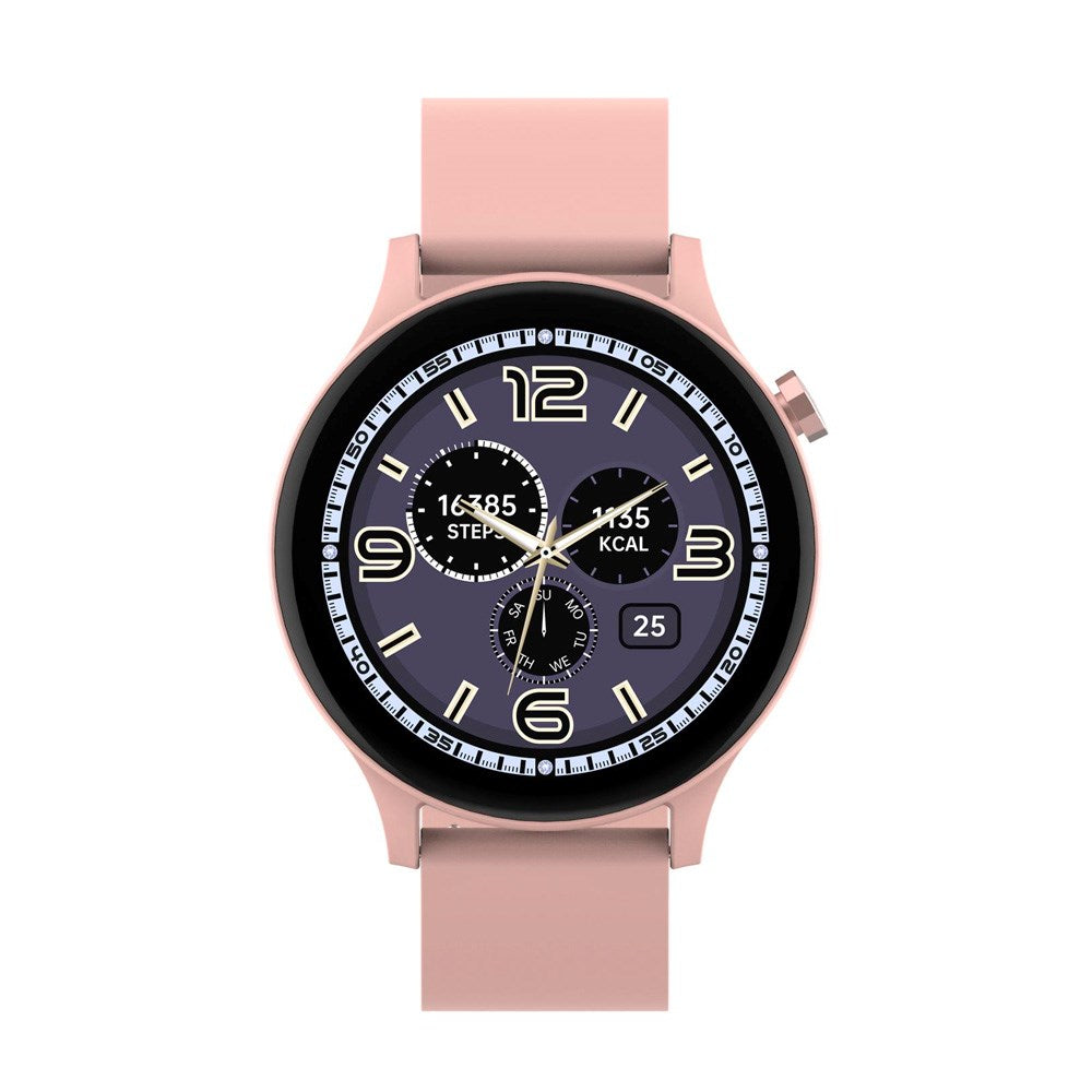 Denver SWC-338 Bluetooth Smartwatch med Sundhedssporing og Stemmekontrol - Lyserød