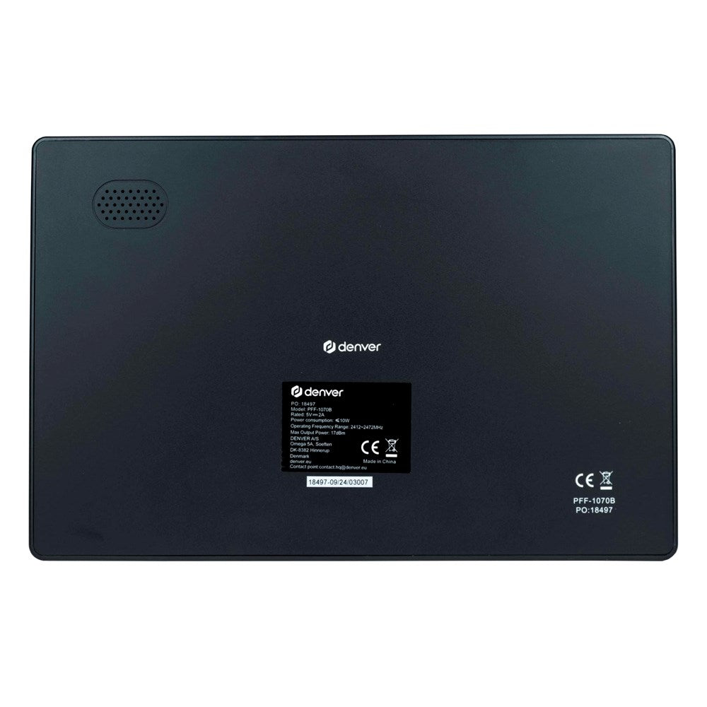 Denver - Digital WiFi Fotoramme m. Genopladeligt Batteri - Sort