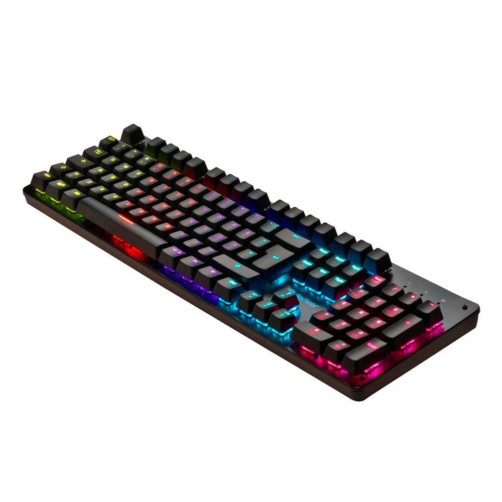 Denver GKK-330 Gaming Tastatur - Mekanisk - USB-Kabel - RGB Lys - Nordisk Layout - Sort