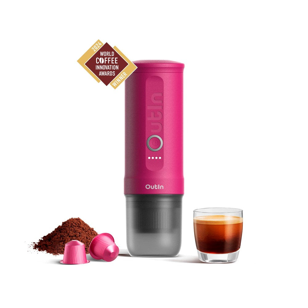 OutIn - Bærbar Espressomaskine - Fuchsia Pink