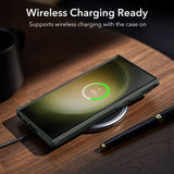 ESR Samsung Galaxy S23 Ultra Classic Bagside Cover m. Kickstand - Gennemsigtig / Grøn