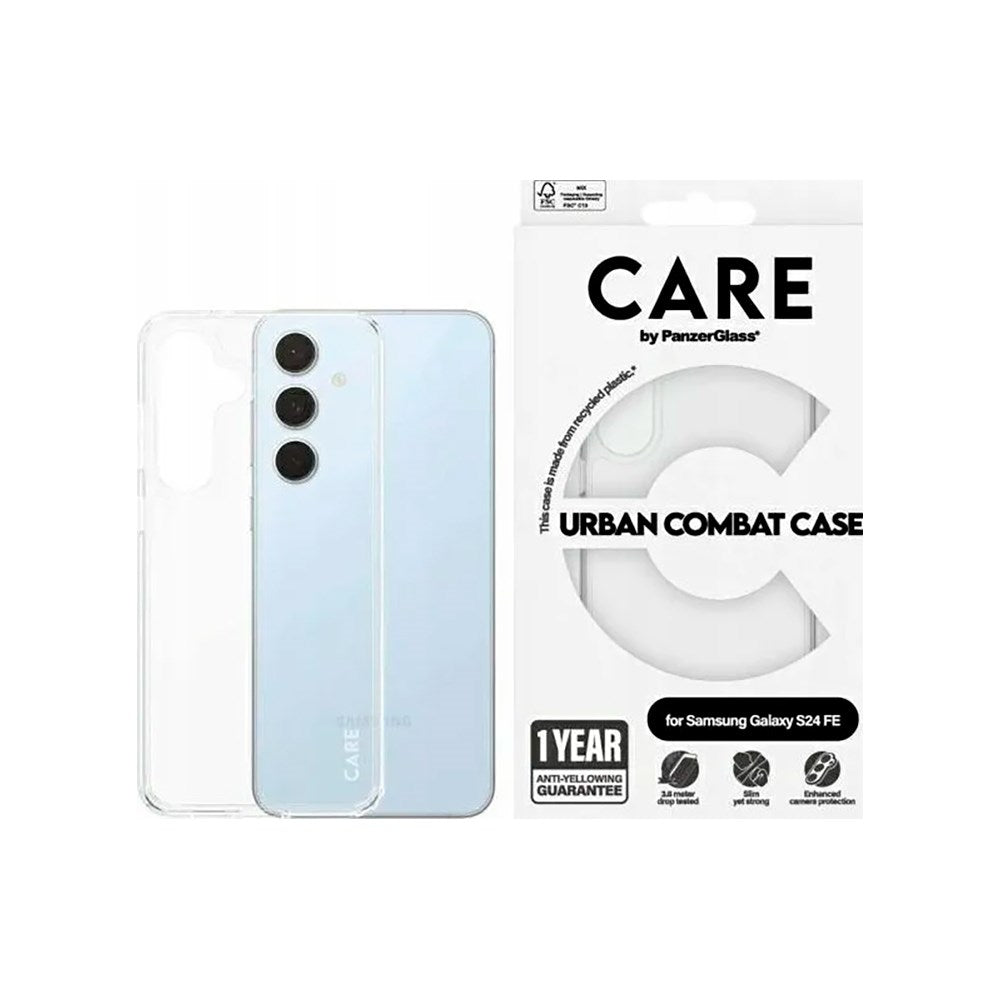 CARE by PanzerGlass - Samsung Galaxy S24 FE - FLAGSHIP Urban Combat Cover - Gennemsigtig