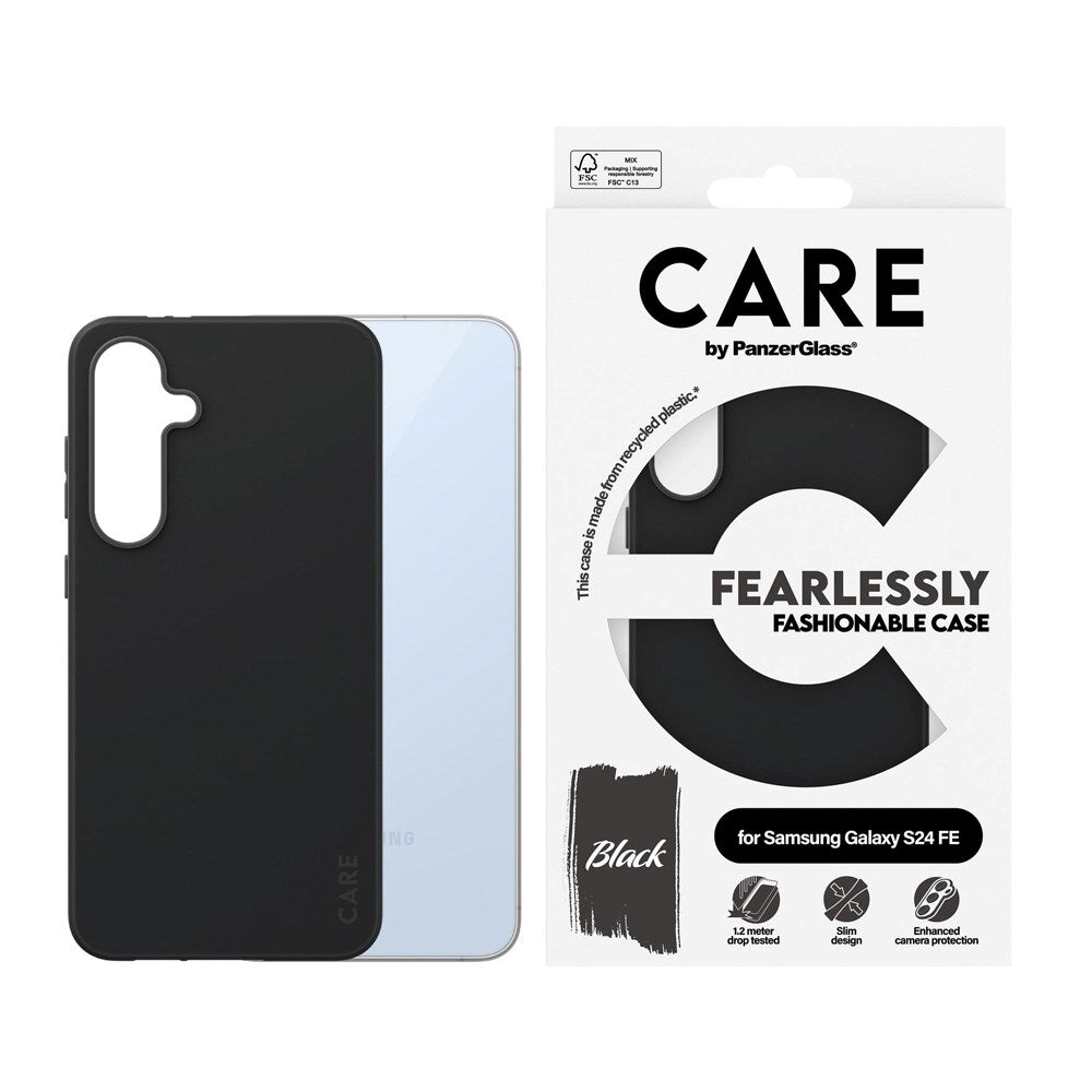 Samsung Galaxy S24 FE CARE by PanzerGlass FASHION Fearlessly Fashionable Case - Black