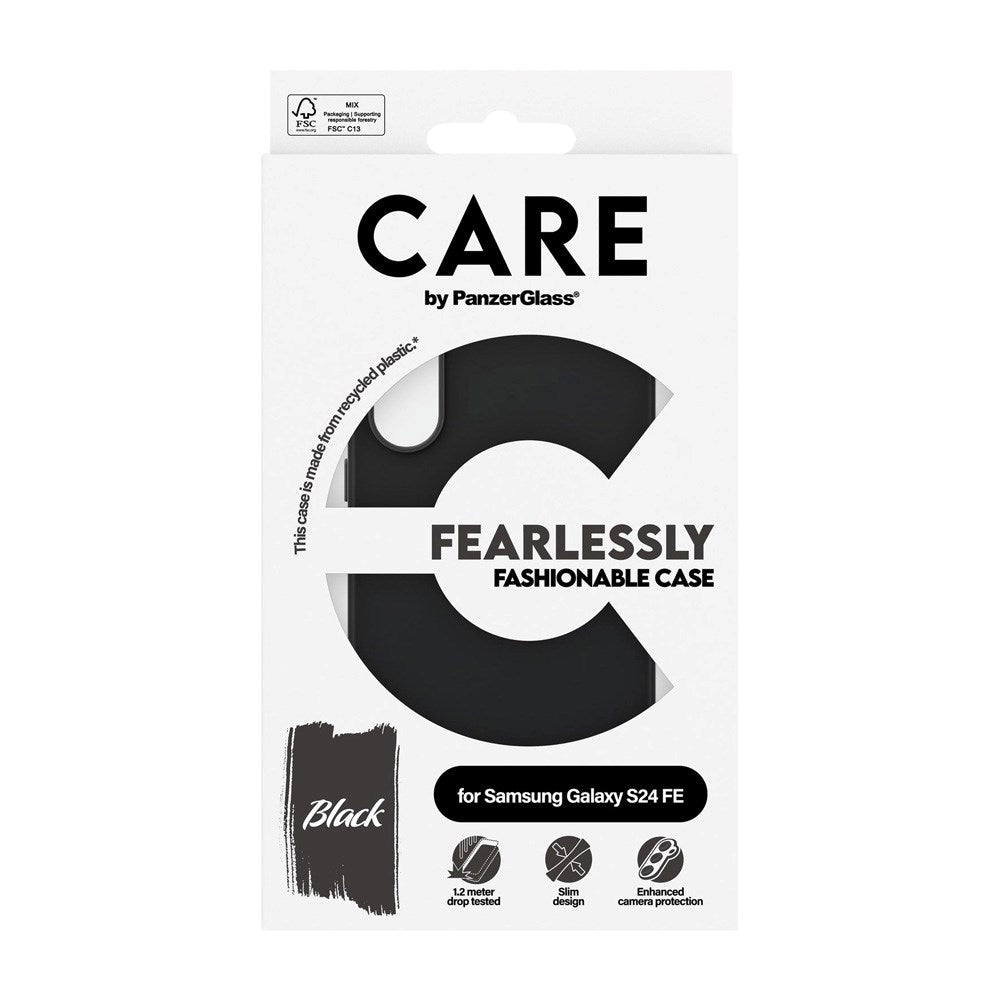 Samsung Galaxy S24 FE CARE by PanzerGlass FASHION Fearlessly Fashionable Case - Black