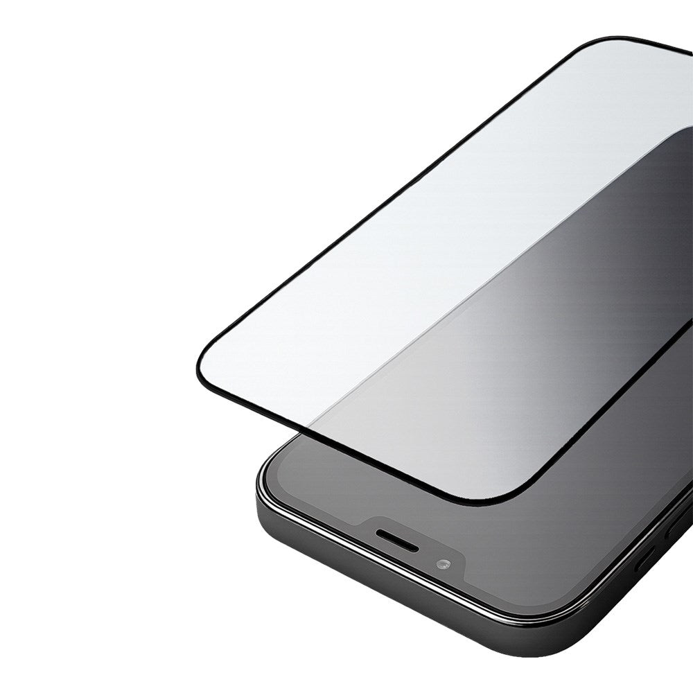 Holdit iPhone 16 / 15 / 14 Pro Hærdet Glas mobil Skærmbeskyttelse 3D - Case Friendly - Gennemsigtig / Sort Kant