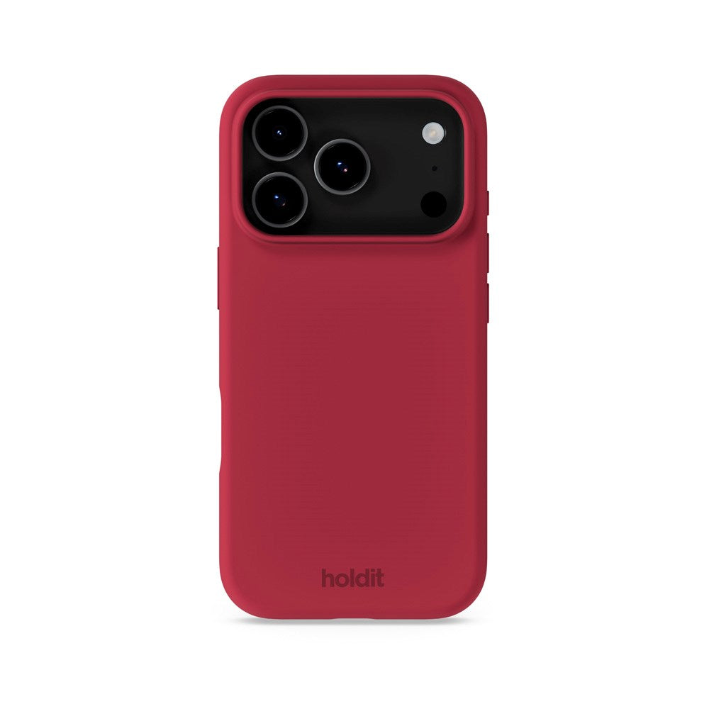 Holdit iPhone 17 Pro Soft Touch Silikone Mobil Cover - Red Velvet