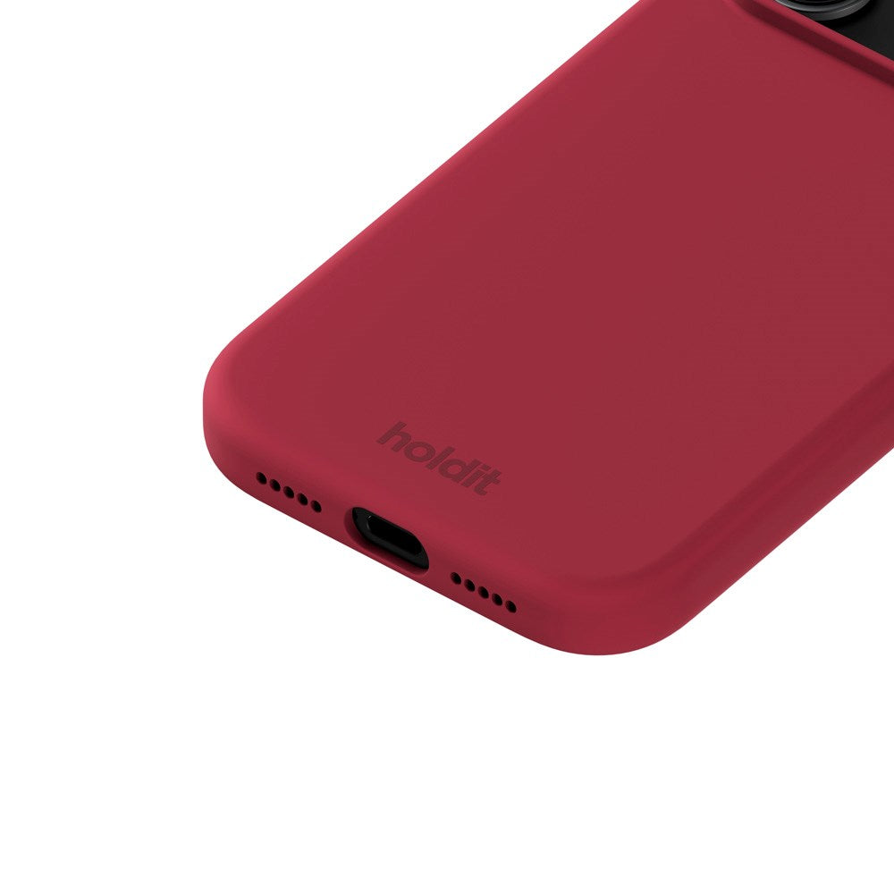 Holdit iPhone 17 Pro Soft Touch Silikone Mobil Cover - Red Velvet