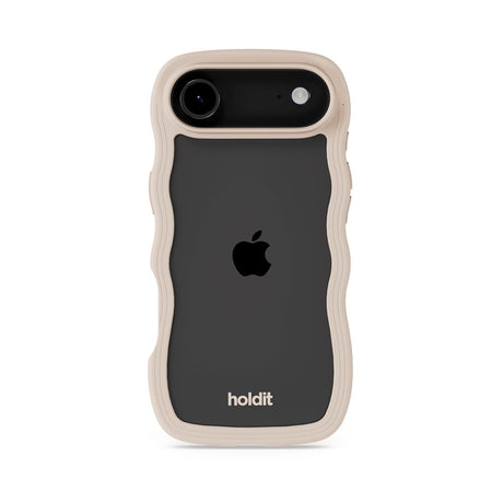 iPhone Air Holdit Wavy Cover - Light Beige / Transparent