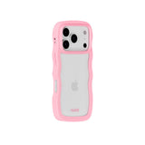 iPhone 17 Pro Max Holdit Wavy Cover - Pink / Transparent
