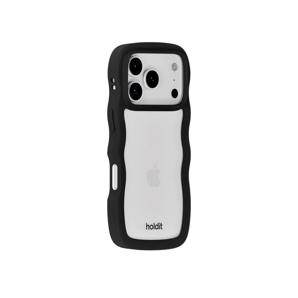 iPhone 17 Pro Max Holdit Wavy Cover - Black / Transparent