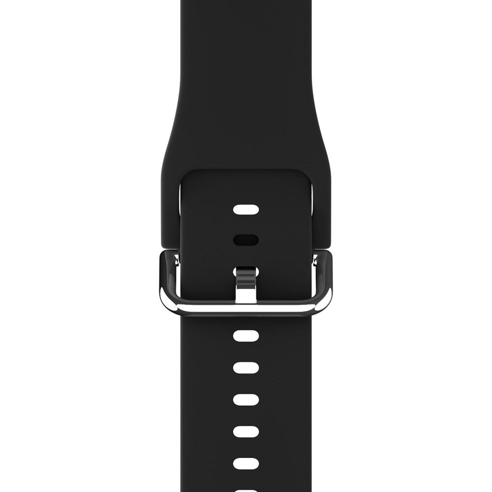 Apple Watch (42/44/SE/45/46/49mm) Holdit Silikone Rem m. Spændelukning - Black