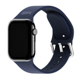 Apple Watch (42/44/SE/45/46/49mm) Holdit Silikone Rem m. Spændelukning - Navy Blue