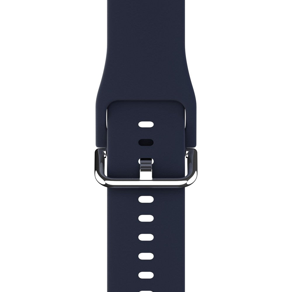 Apple Watch (42/44/SE/45/46/49mm) Holdit Silikone Rem m. Spændelukning - Navy Blue