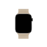 Apple Watch (42/44/SE/45/46/49mm) Holdit Silikone Rem m. Magnetlukning - Lyserød / Beige
