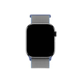Apple Watch (42/44/SE/45/46/49mm) Holdit Nylon Rem - Grå / Blå