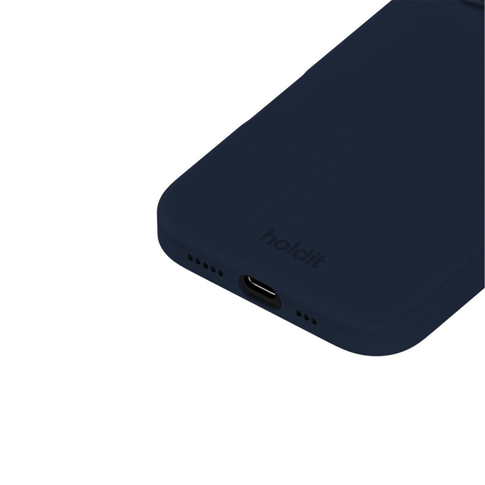 Holdit iPhone 16 Soft Touch Silikone Mobil Cover - Midnight Blue